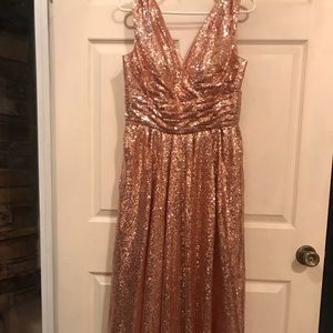 Floor length sequin gown